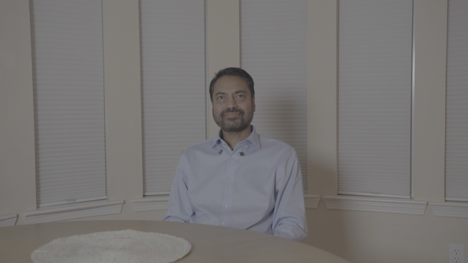 Dr. Prajya being interviewed on camera