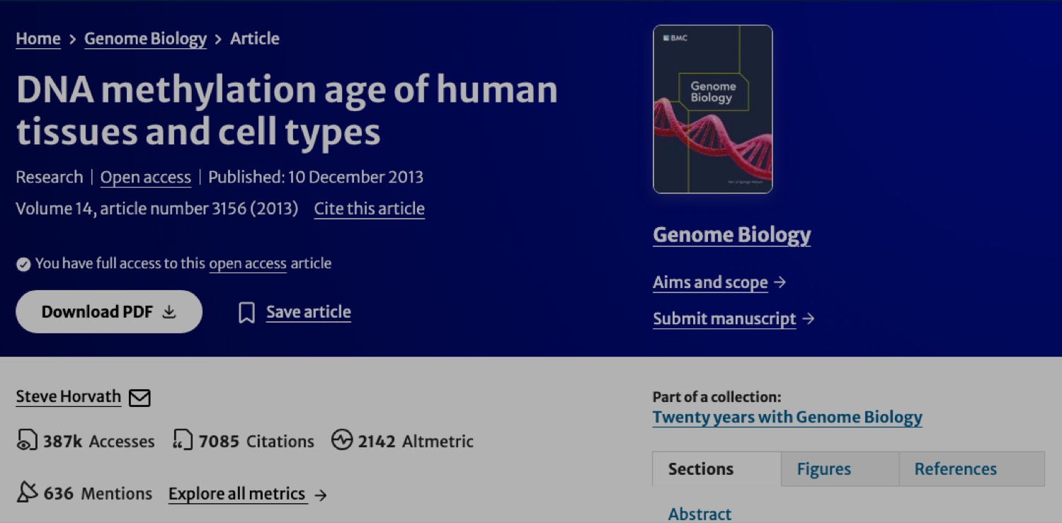The peer-reviewed science behind biological age testing